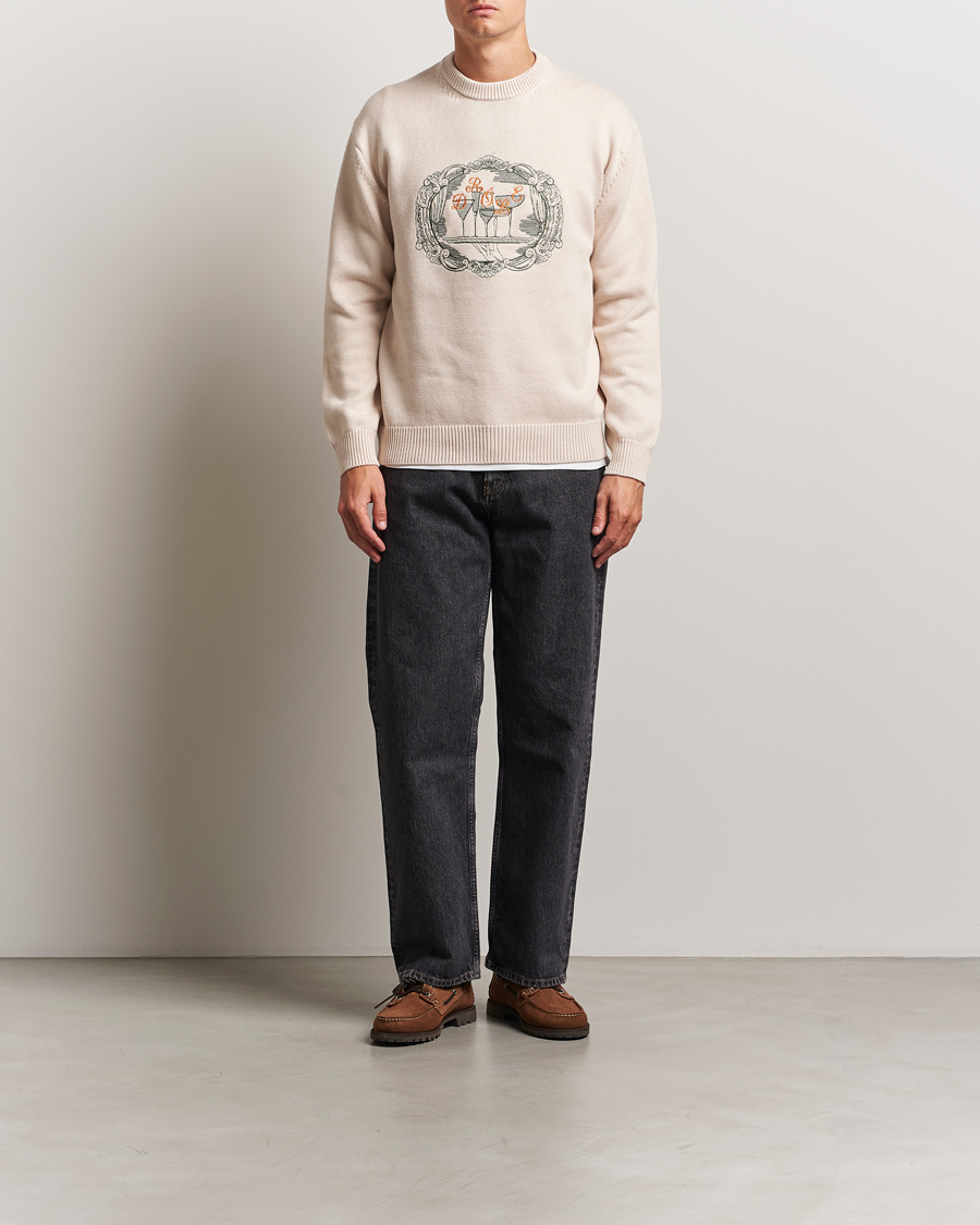 Heren | Truien | Drôle de Monsieur | Plateau Knitted Sweater Natural Beige