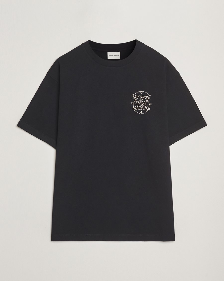 Heren | T-shirts | Drôle de Monsieur | Slogan Tresses T-Shirt Black