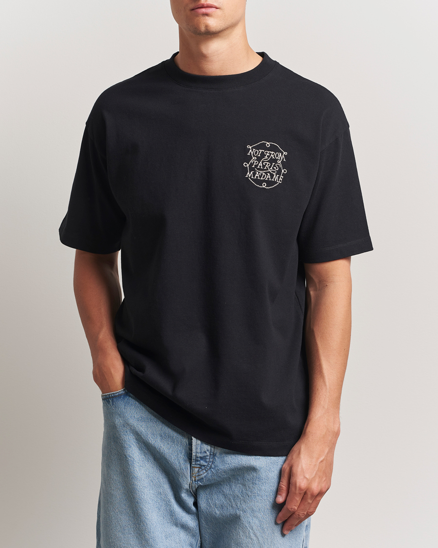 Heren | T-shirts | Drôle de Monsieur | Slogan Tresses T-Shirt Black