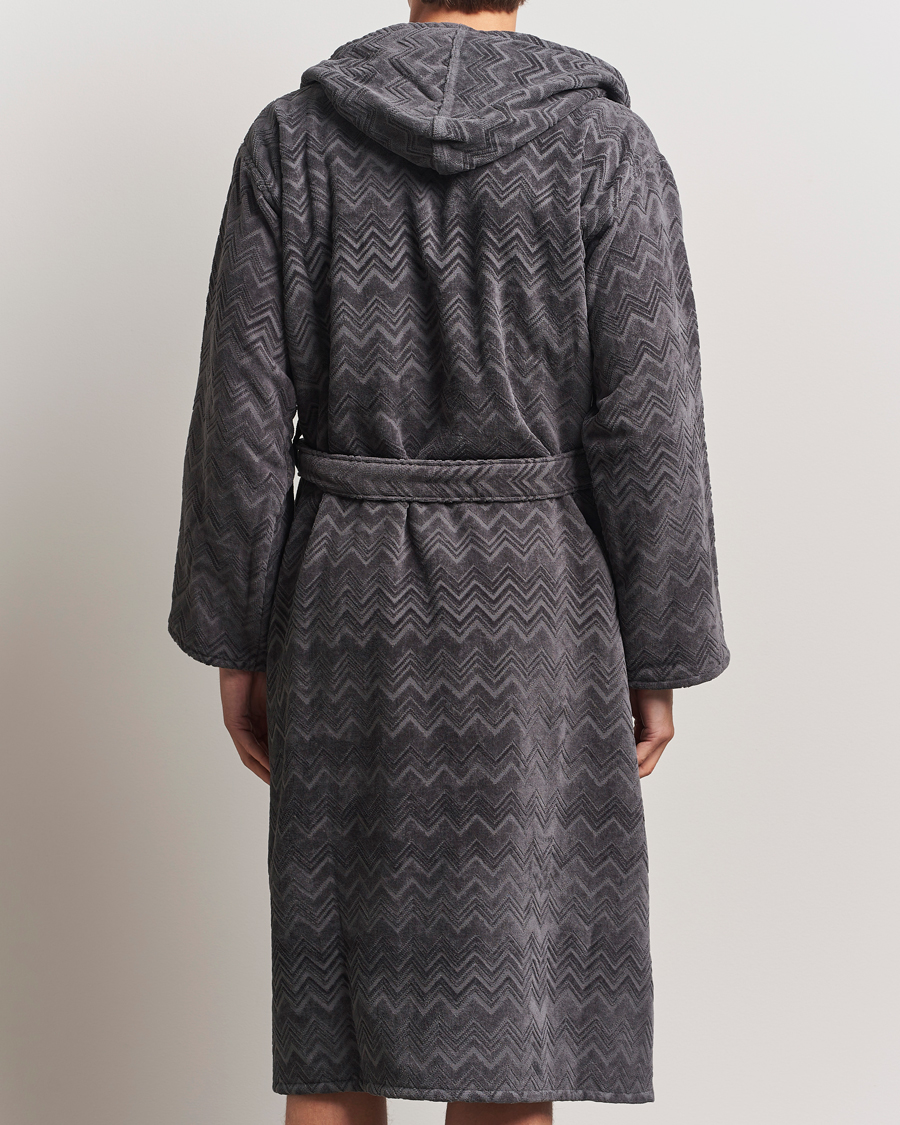Heren | Missoni Home Chalk Bathrobe Anthracite Grey | Missoni Home | Chalk Bathrobe Anthracite Grey