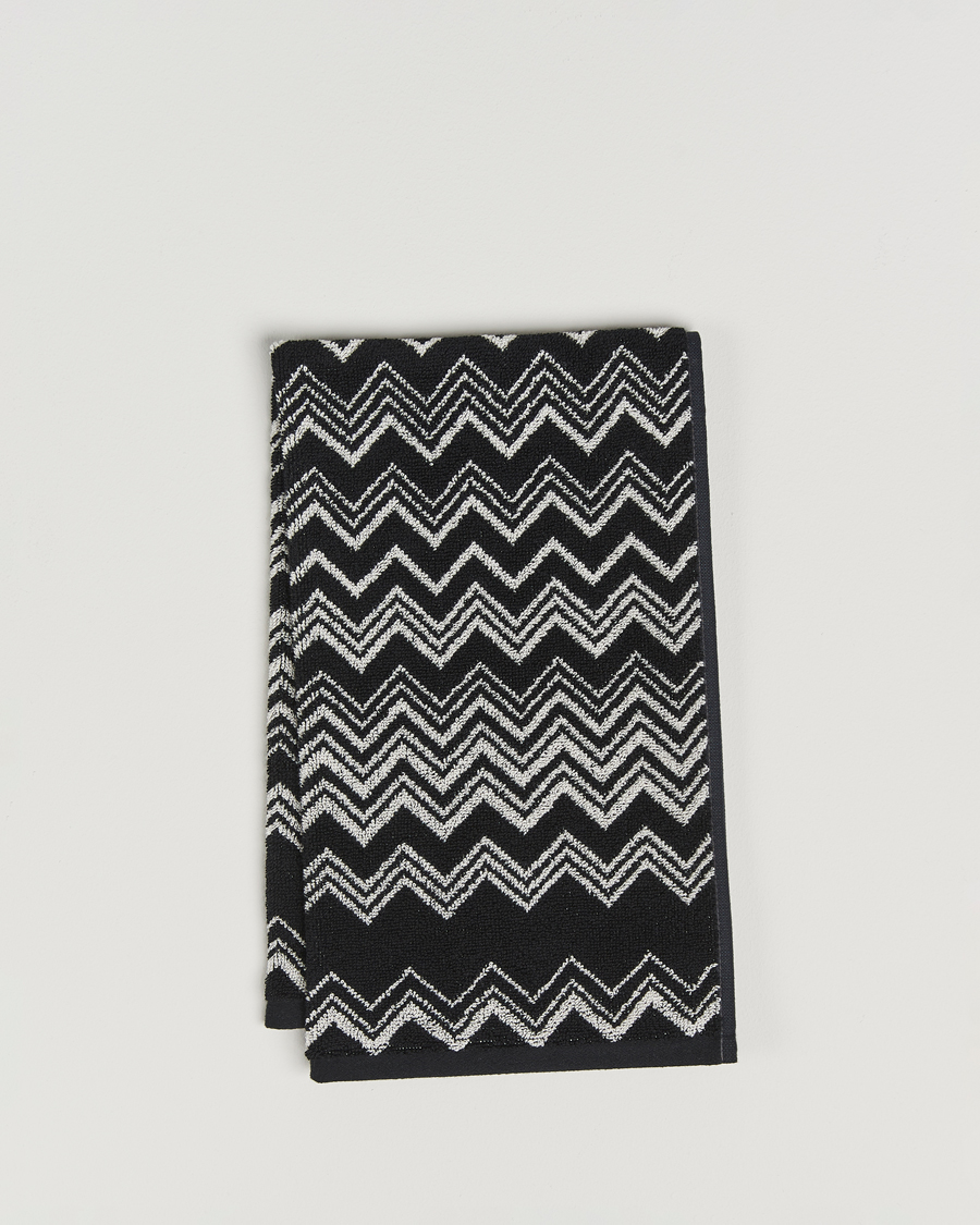 Heren | Stoffen | Missoni Home | Keith Hand Towel 70x40cm Black/White