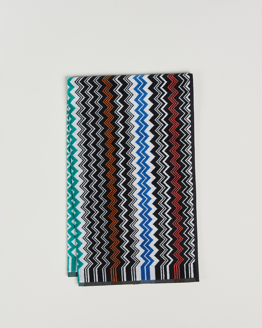Heren | Stoffen | Missoni Home | Neoclassic Bath Towel 70x115cm Black Multi