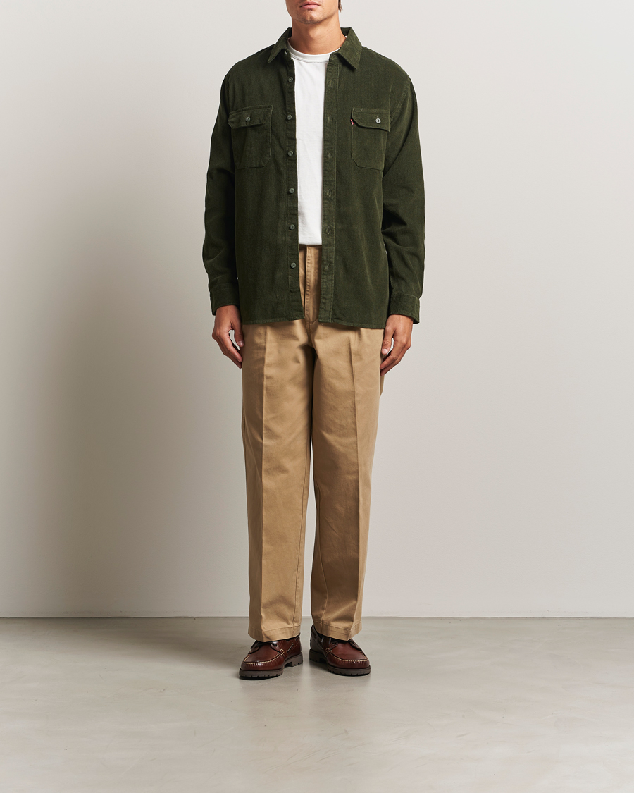 Heren | Overhemden | Levi's | Jackson Corduroy Worker Shirt Dark Green