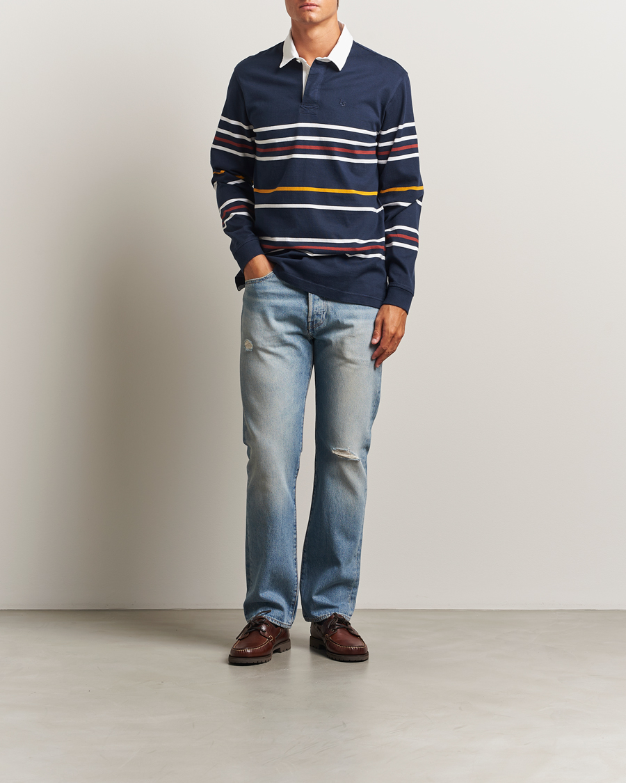 Heren | Truien | Levi's | Union Striped Rugby Sweater Navy Blazer
