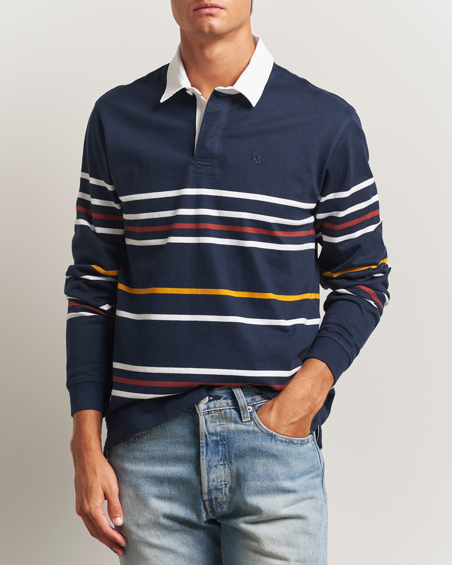 Heren | Truien | Levi's | Union Striped Rugby Sweater Navy Blazer