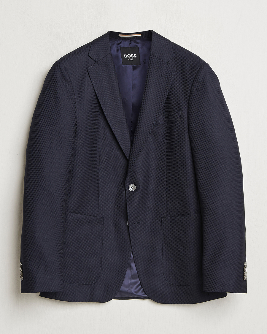 Heren | Blazers | BOSS BLACK | Hutson Structured Blazer Dark Blue