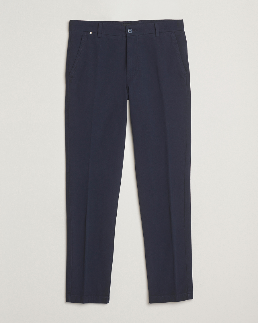 Heren | Broeken | BOSS BLACK | Kaiton Structured Chinos Dark Blue