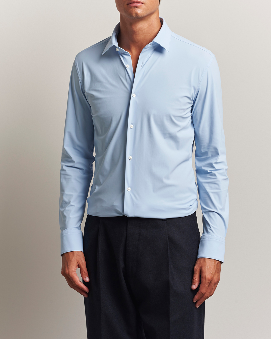 Heren | Overhemden | BOSS BLACK | Hank 4-Way Stretch Shirt Light Blue