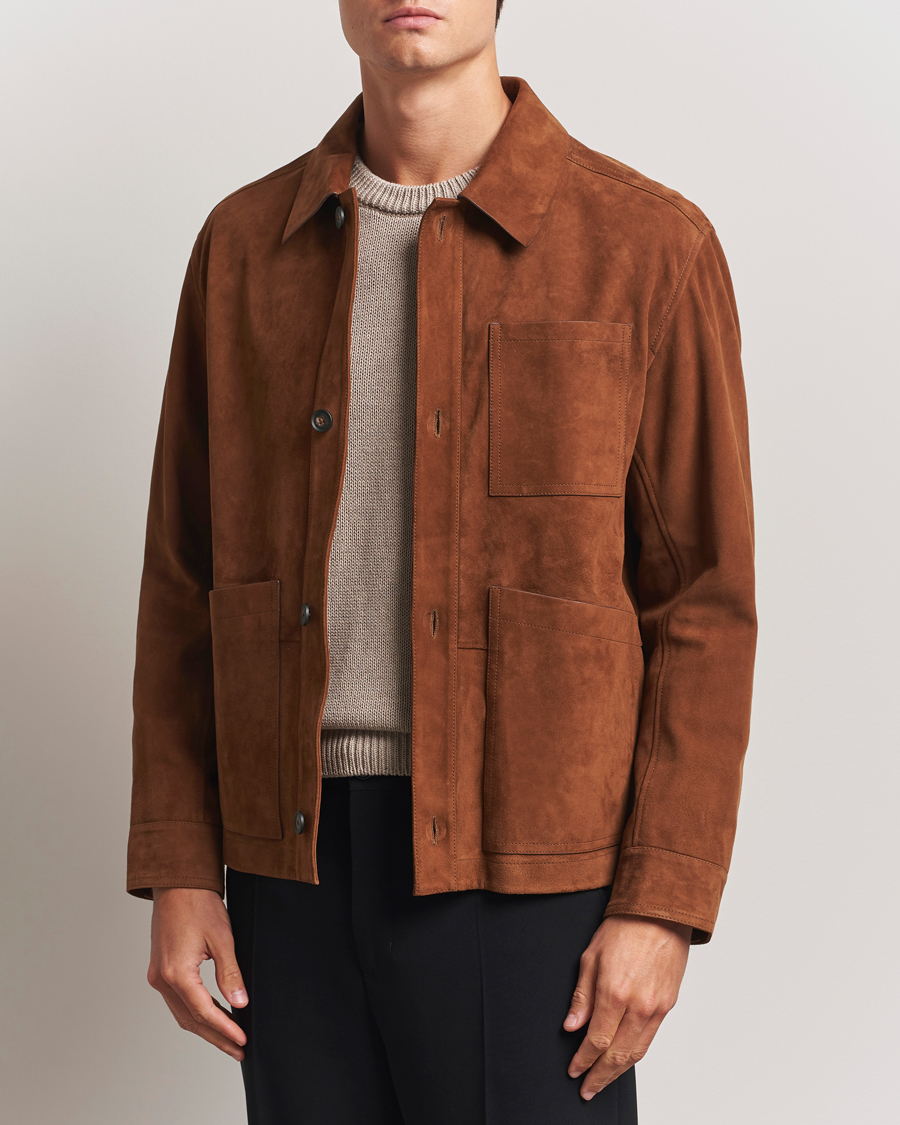 Heren | Jassen | BOSS BLACK | Markuedo Suede Jacket Medium Brown