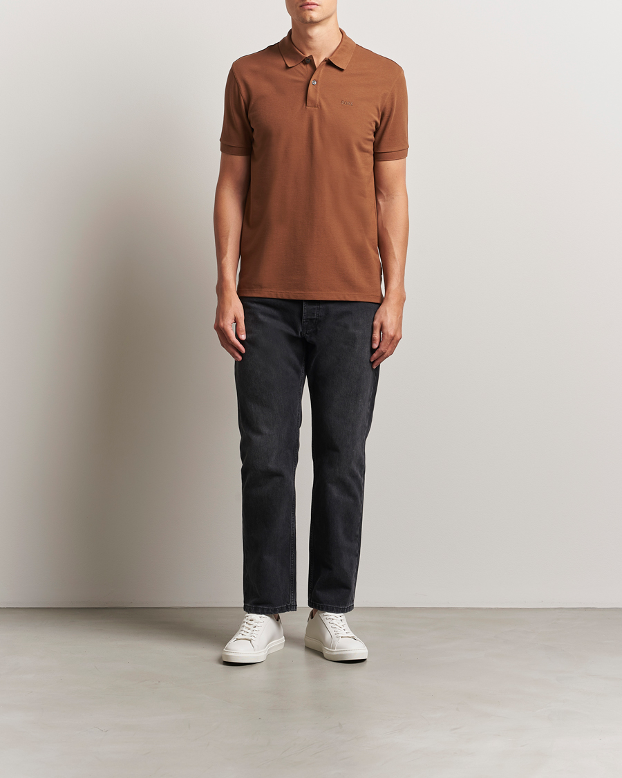 Heren | Polo's | BOSS BLACK | Pallas Polo Medium Brown