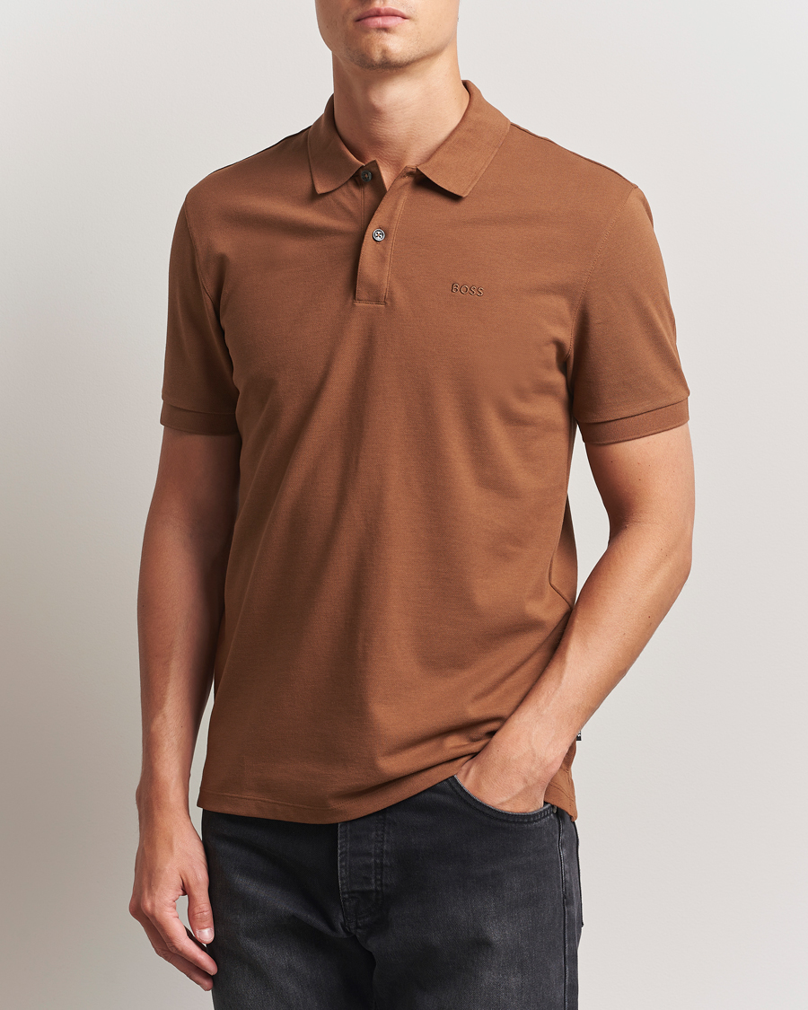 Heren | Polo's | BOSS BLACK | Pallas Polo Medium Brown