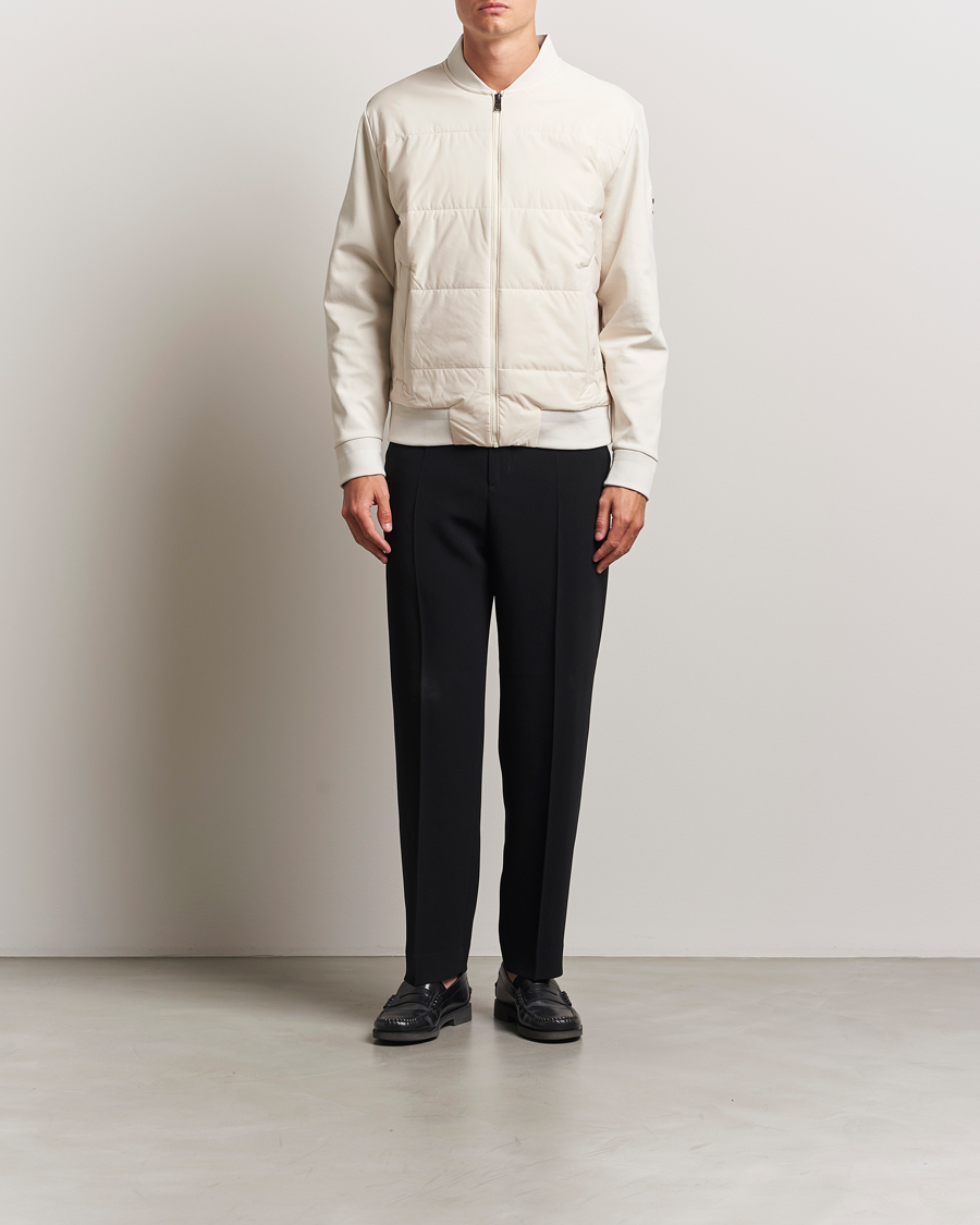 Heren | Truien | BOSS BLACK | Skiles Hybrid Full Zip Open White