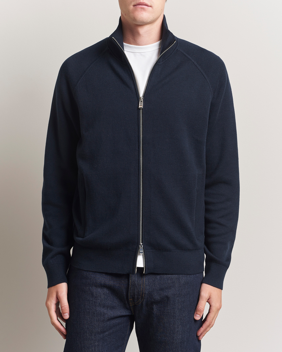 Heren | Truien | BOSS BLACK | Idino Knitted Full Zip Dark Blue