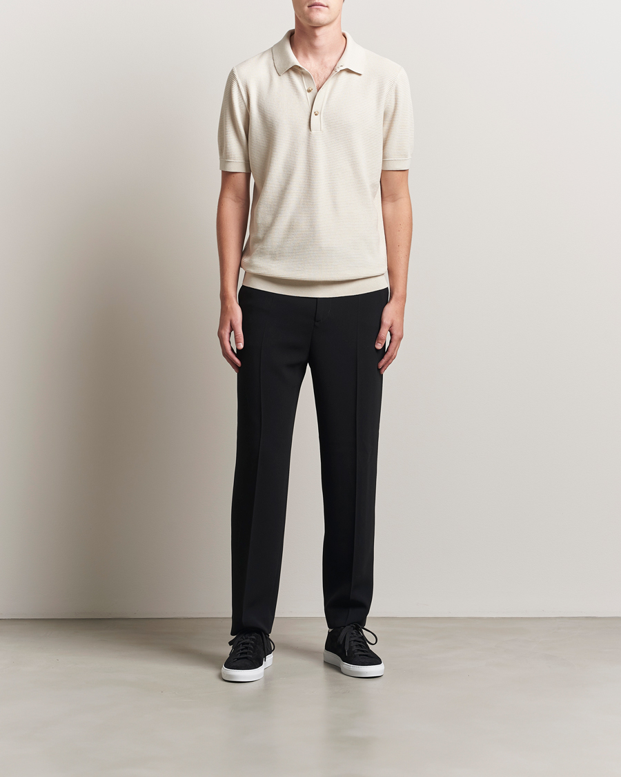 Heren | Polo's | BOSS BLACK | Lanotti Knitted Polo Open White