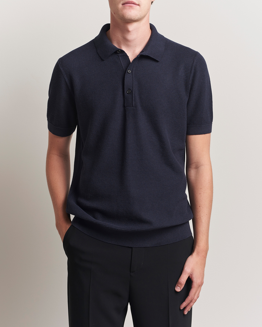 Heren | Polo's | BOSS BLACK | Lanotti Knitted Polo Dark Blue