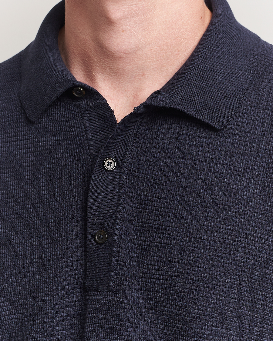 Heren | Polo's | BOSS BLACK | Lanotti Knitted Polo Dark Blue