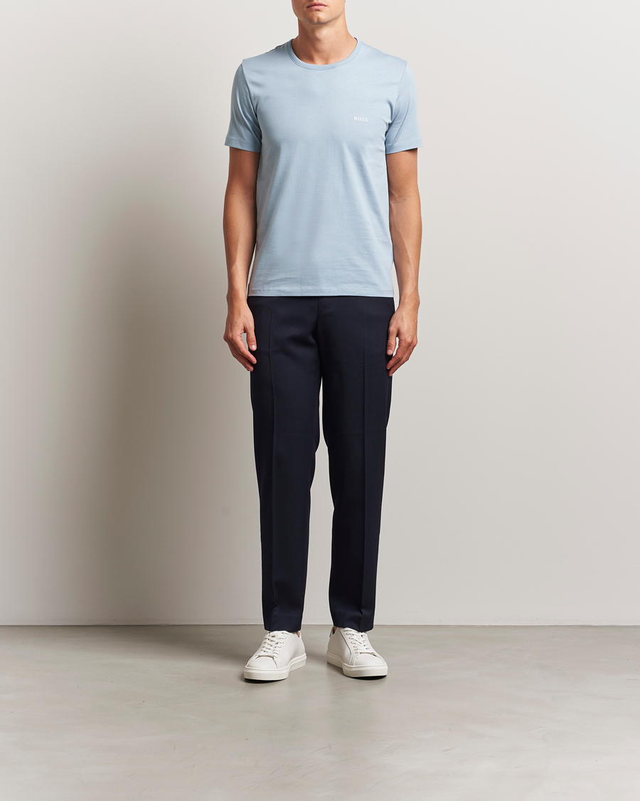 Heren | T-shirts | BOSS BLACK | 3-Pack Crew Neck T-Shirt Blue/Aqua/Navy