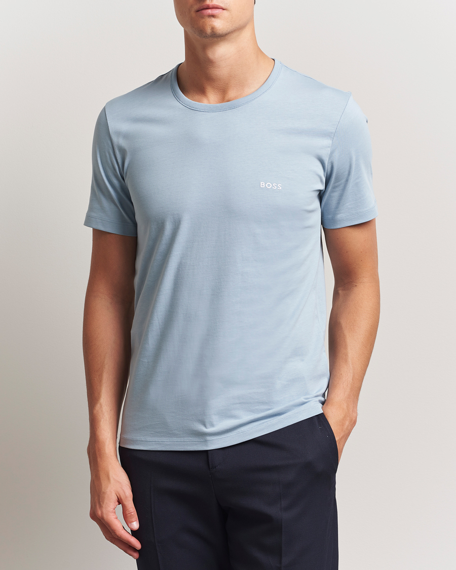 Heren | T-shirts | BOSS BLACK | 3-Pack Crew Neck T-Shirt Blue/Aqua/Navy