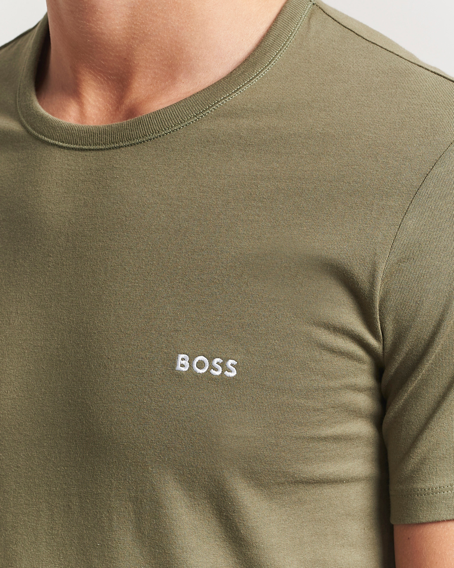 Heren | T-shirts | BOSS BLACK | 3-Pack Crew Neck T-Shirt Grey/Green/Black