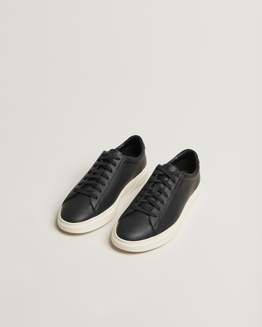 Heren | Sneakers | BOSS BLACK | Kieran Grained Leather Sneaker Black