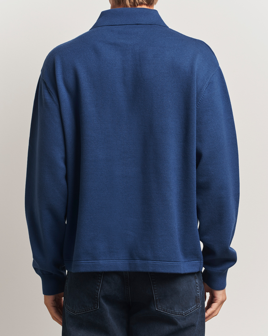 Heren | Truien | Axel Arigato | Frey Wool/Cotton Knitted Polo Navy