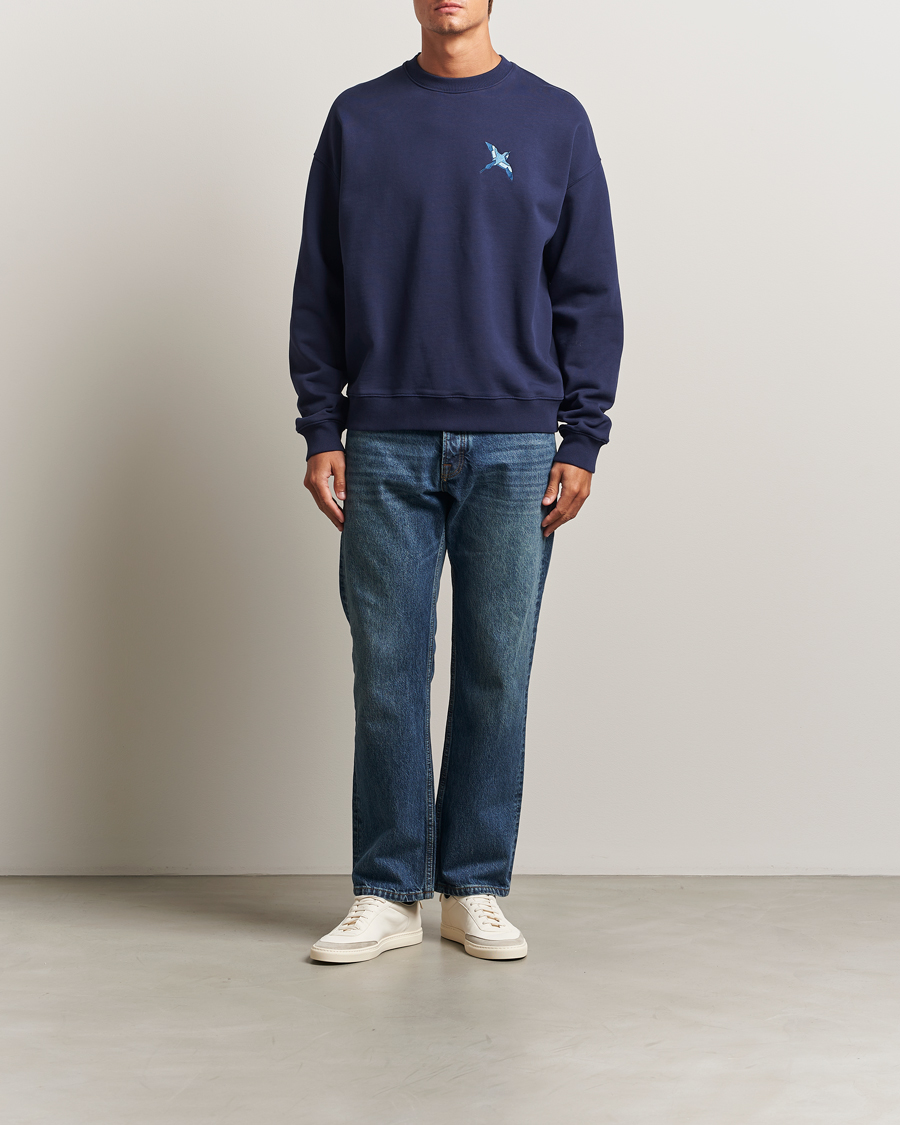 Heren | Truien | Axel Arigato | Micro Bee Bird Sweatshirt Navy