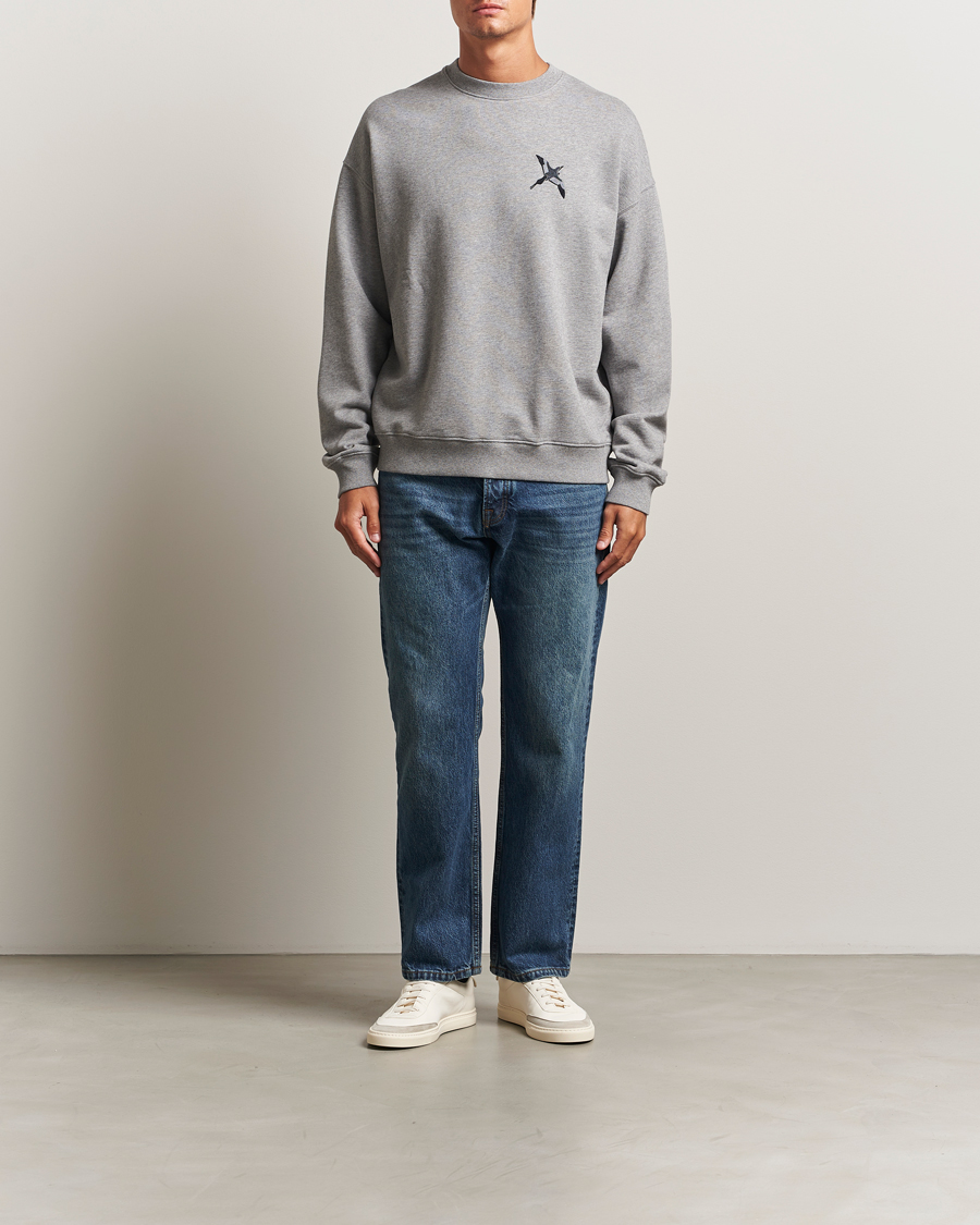 Heren | Truien | Axel Arigato | Micro Bee Bird Sweatshirt Grey Melange