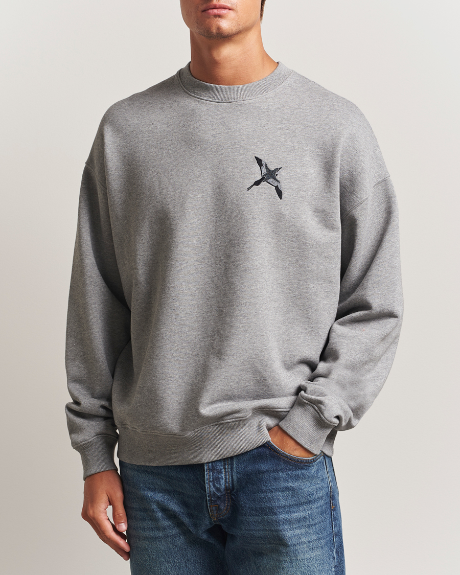 Heren | Truien | Axel Arigato | Micro Bee Bird Sweatshirt Grey Melange