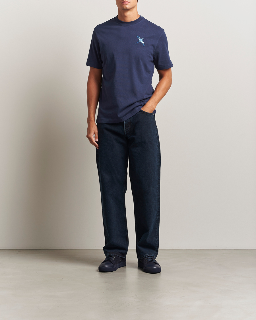 Heren | T-shirts | Axel Arigato | Micro Bee Bird T-Shirt Navy