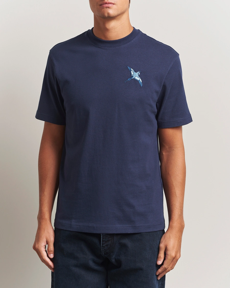 Heren | T-shirts | Axel Arigato | Micro Bee Bird T-Shirt Navy