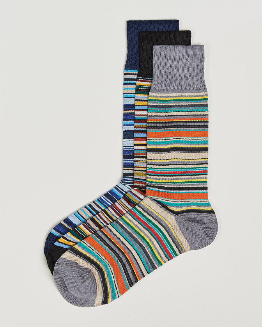 Heren | Ondergoed | Paul Smith | 3-Pack Signature Striped Socks Multi