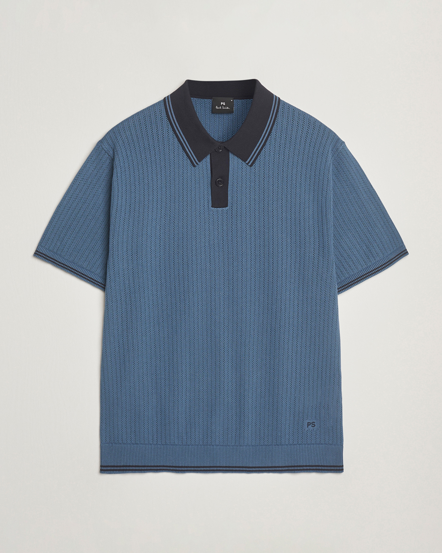 Heren | Polo's | PS Paul Smith | Knitted Polo Blue