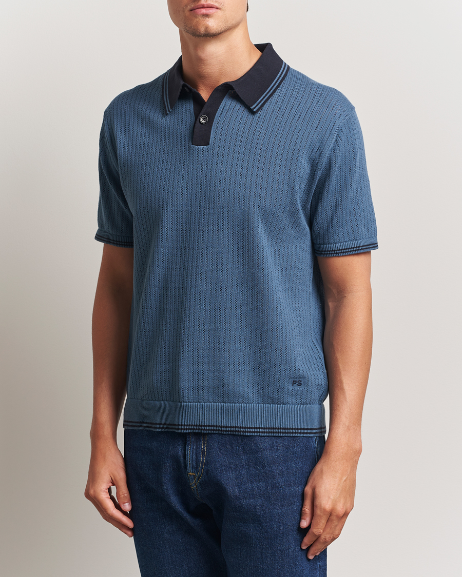 Heren | Polo's | PS Paul Smith | Knitted Polo Blue