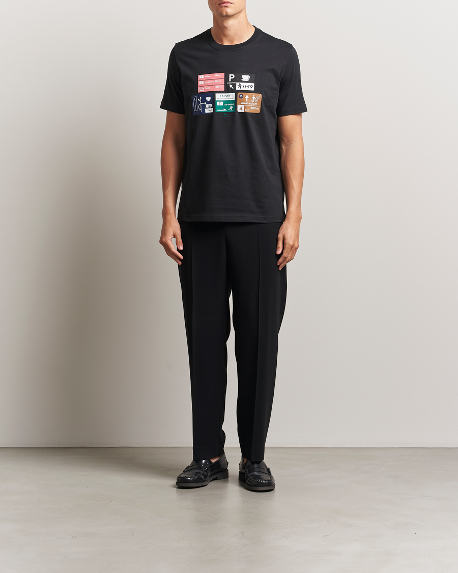 Heren | T-shirts | PS Paul Smith | Road Signs Crew Neck T-Shirt Black