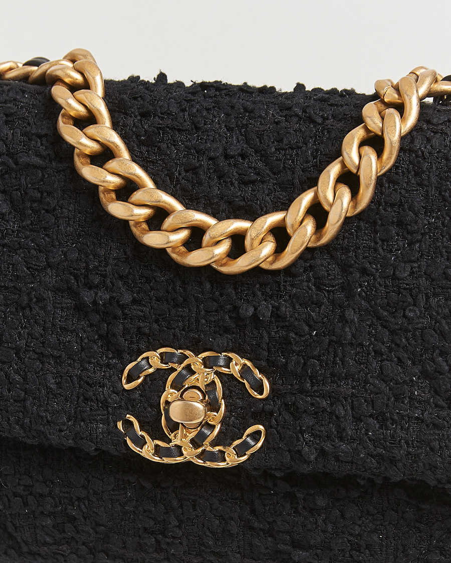 Heren | Gifts for Her | Chanel Pre-Owned | Chanel 19 Tweed Handbag Black