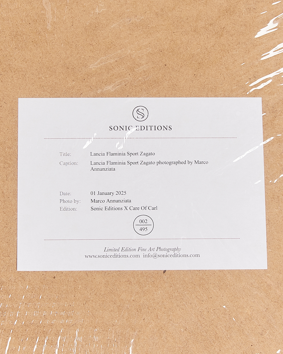 Heren | Posters | Sonic Editions | Framed Lancia Flaminia Sport Zagato