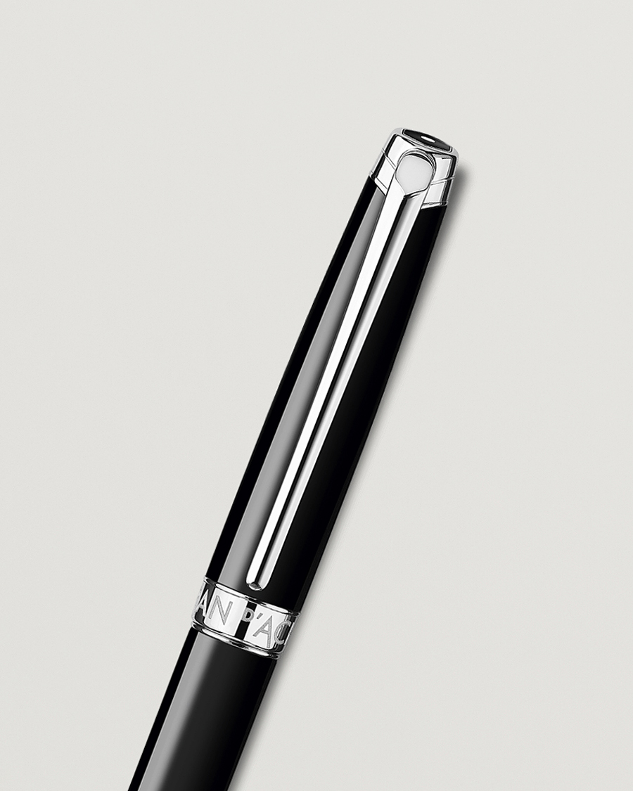 Heren | Pennen | Caran d'Ache | Caran d' Ache Léman Ballpoint Pen Ebony Black/Silver Plated