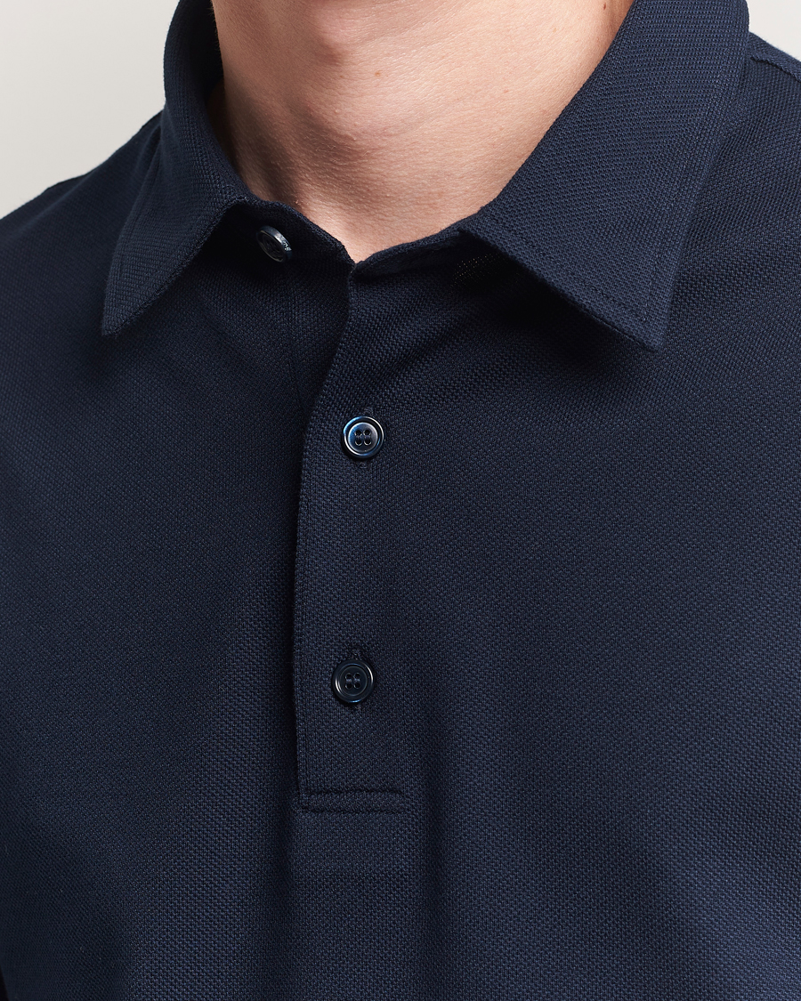 Heren | Polo's | Brioni | Short Sleeve Polo Piquet Navy
