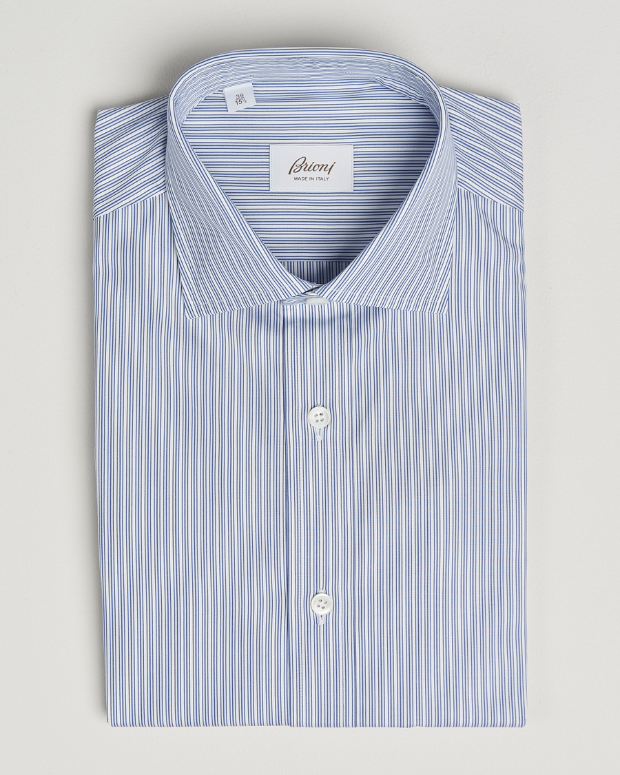 Heren | Overhemden | Brioni | Classic Dress Shirt Blue Stripe