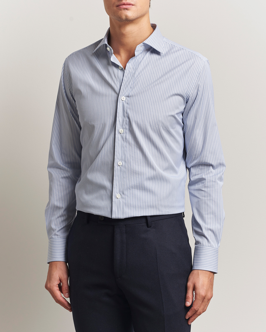 Heren | Overhemden | Brioni | Classic Dress Shirt Blue Stripe