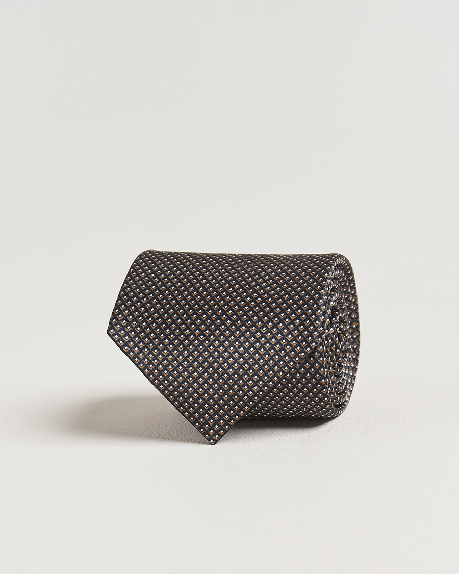 Heren | Stropdassen | Brioni | Printed Silk Tie Antracite