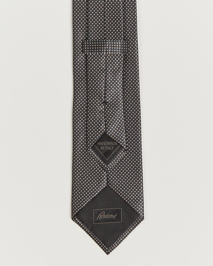 Heren | Stropdassen | Brioni | Printed Silk Tie Antracite