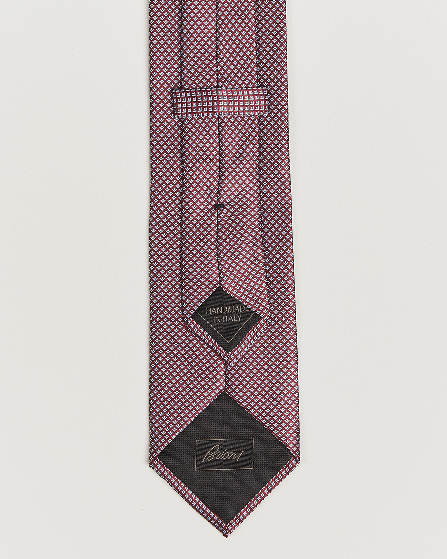 Heren | Stropdassen | Brioni | Printed Silk Tie Red