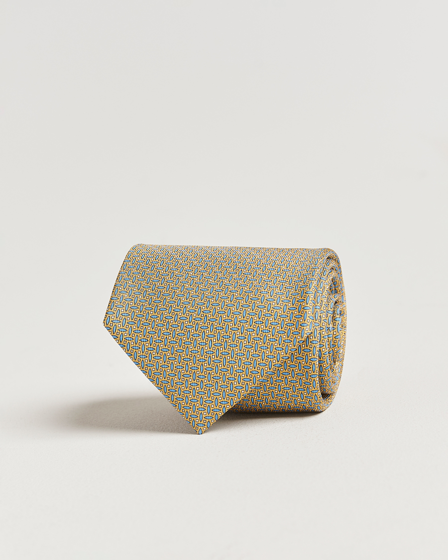 Heren | Stropdassen | Brioni | Printed Silk Tie Yellow