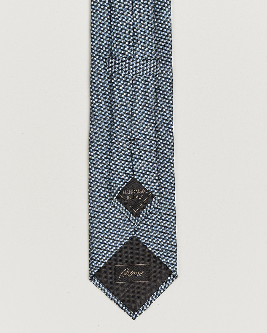 Heren | Stropdassen | Brioni | Printed Silk Tie Navy