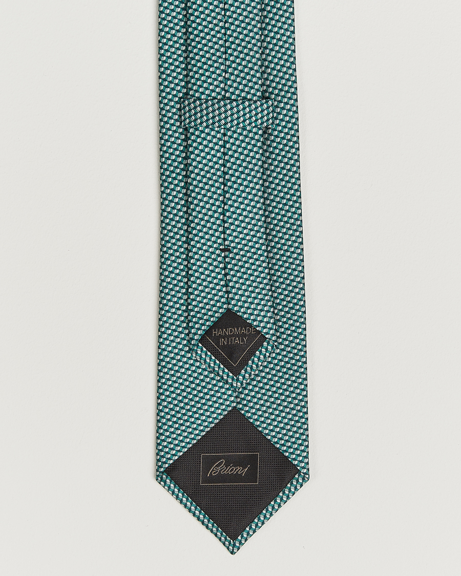 Heren | Stropdassen | Brioni | Printed Silk Tie Green