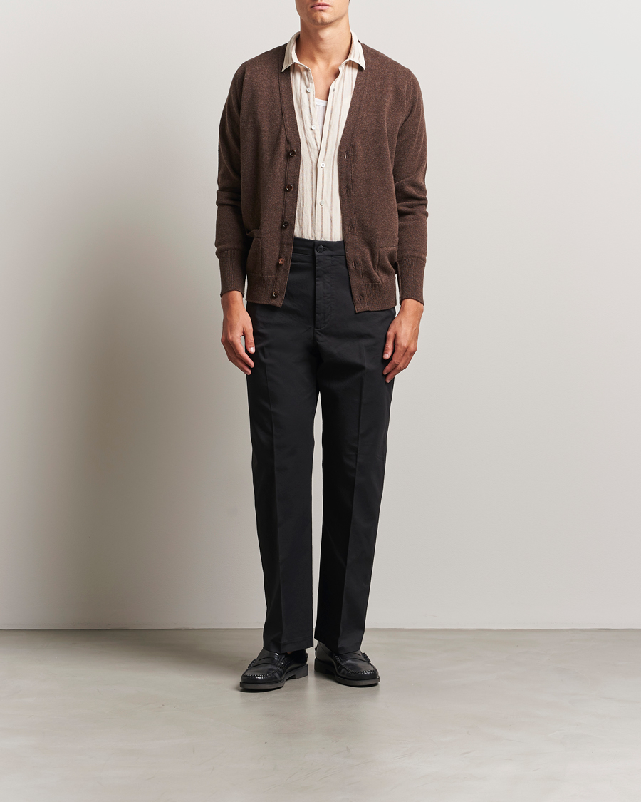Heren | Broeken | NN07 | Paw Cotton/Lyocell Pleated Trousers Black