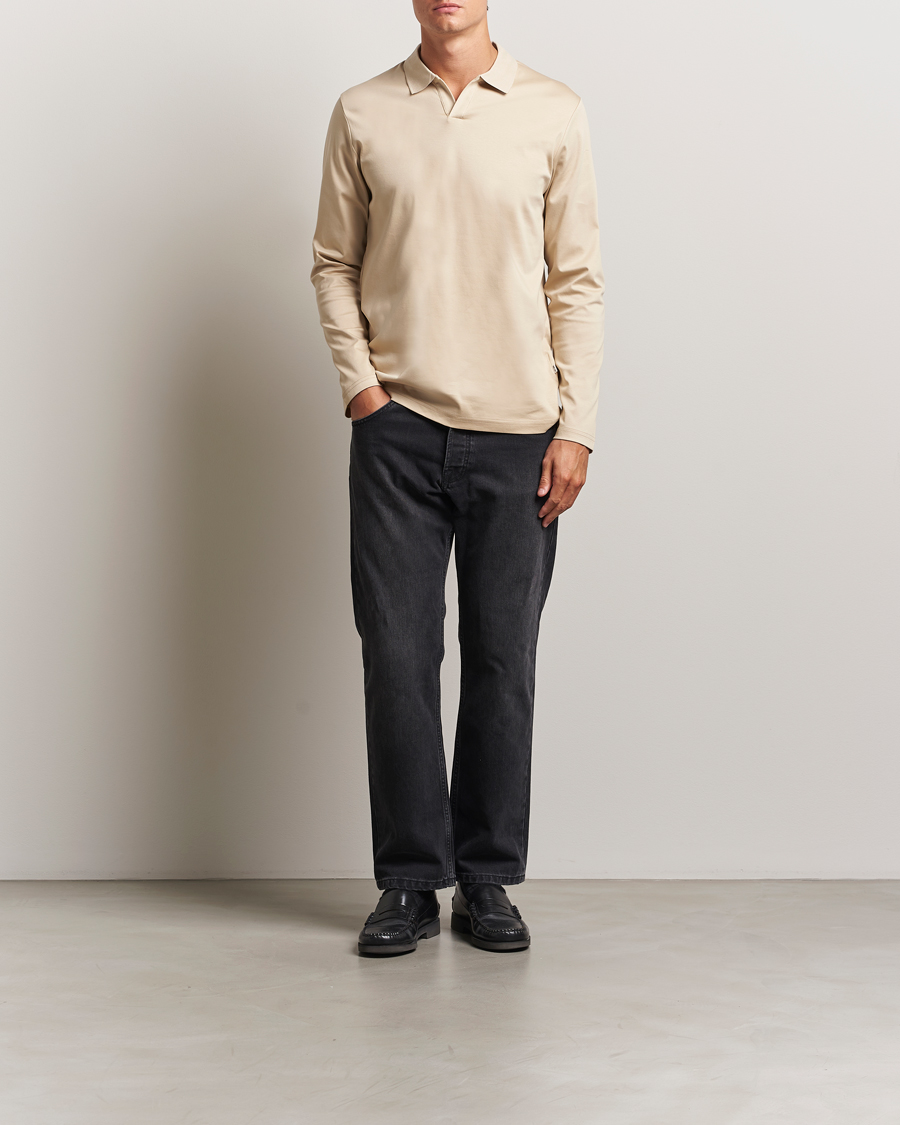 Heren | Polo's | NN07 | Paul Long Sleeve Polo White Peppar