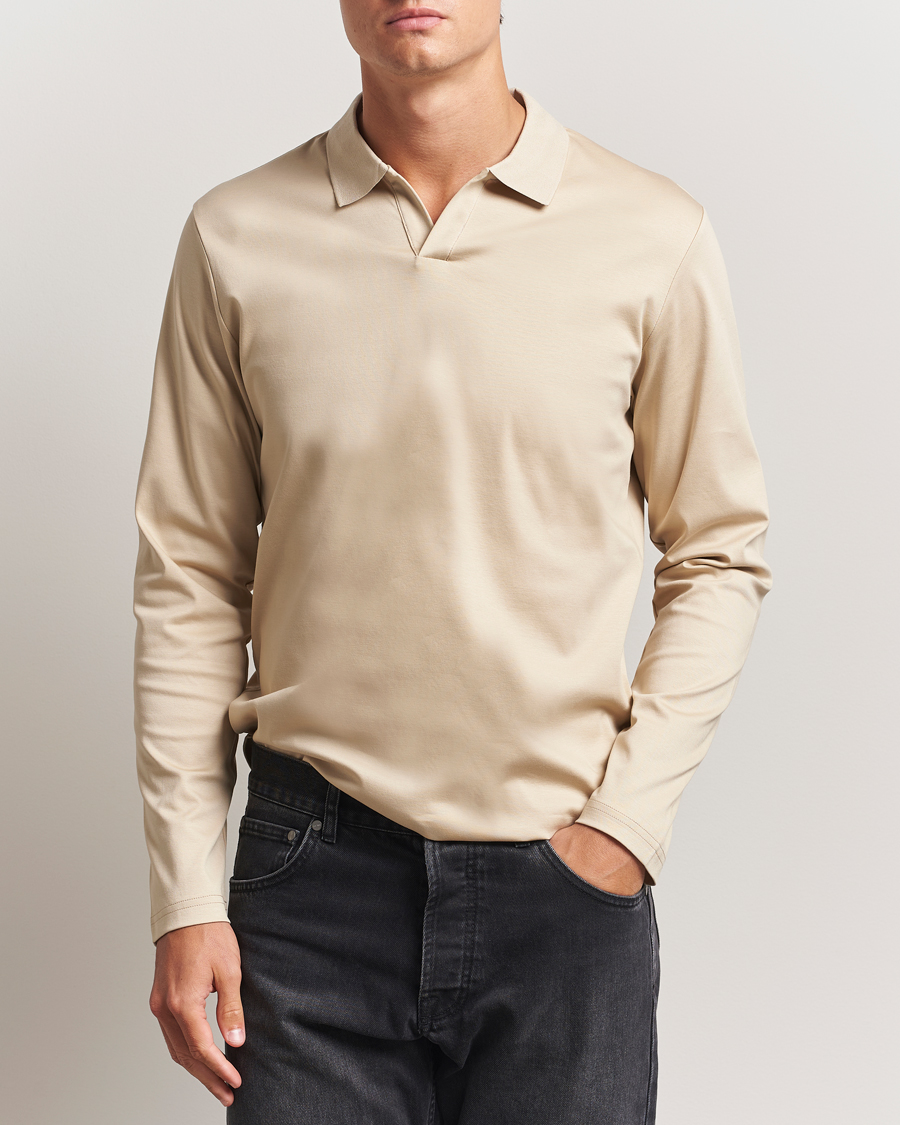 Heren | Polo's | NN07 | Paul Long Sleeve Polo White Peppar