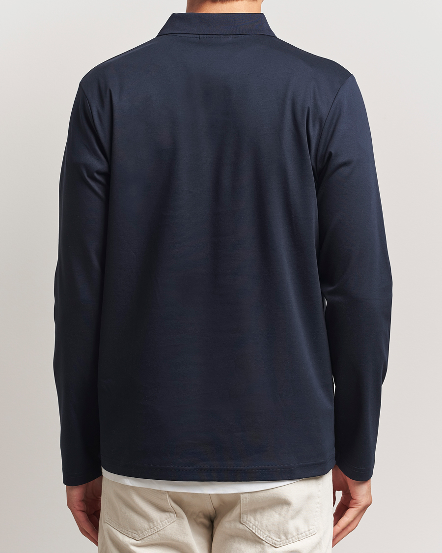 Heren | Polo's | NN07 | Paul Long Sleeve Polo Navy Blue